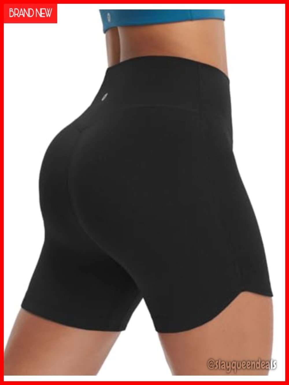Women's 5" Biker Shorts High Waisted Tummy Control Yoga Athletic Pocket